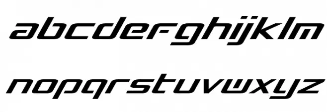 Concielian Break Condensed Italic फ़ॉन्ट लोअरकेस