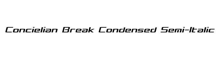 Concielian Break Condensed Semi-Italic  font caratteri gratis