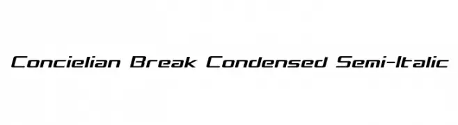 Concielian Break Condensed Semi-Italic  Fuentes Gratis Descargar