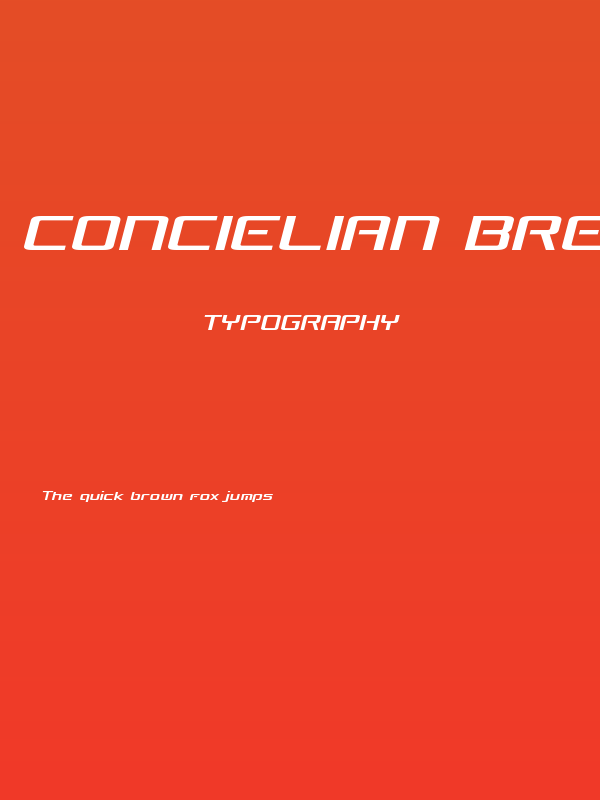 Concielian Break Condensed Semi-Italic Poster