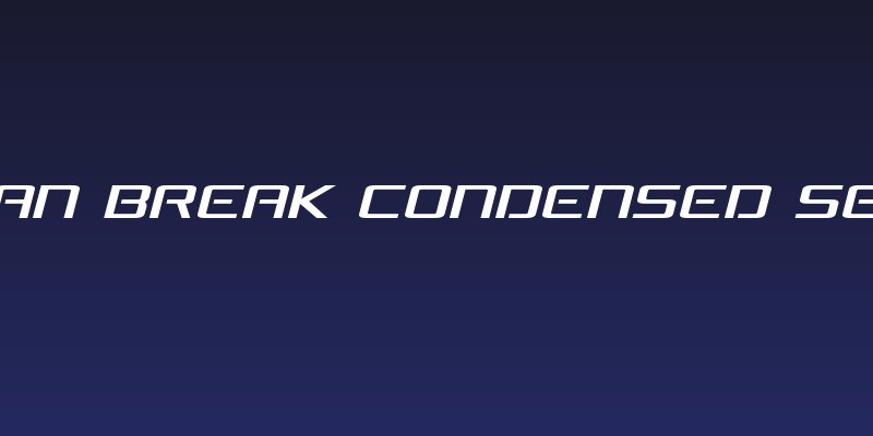Concielian Break Condensed Semi-Italic Social Header