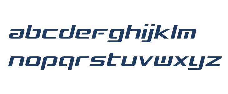 Concielian Break Condensed Semi-Italic Lowercase