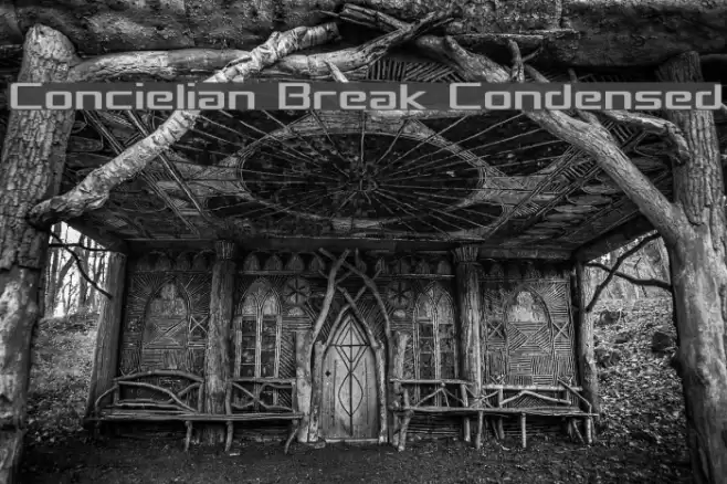 Concielian Break Condensed خط examples