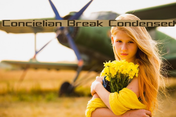 Concielian Break Condensed Font examples