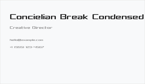 Concielian Break Condensed Business Card