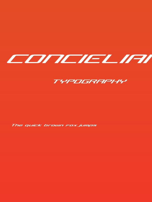 Concielian Break Expanded Italic Poster