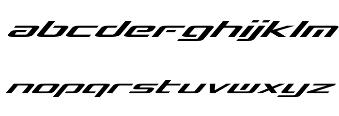 Concielian Break Expanded Italic Font LOWERCASE