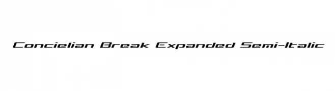 Concielian Break Expanded Semi-Italic  Frei Schriftart Herunterladen