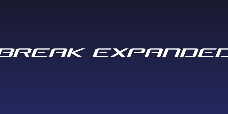 Concielian Break Expanded Semi-Italic Social Header