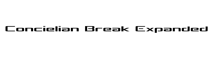 Concielian Break Expanded Font