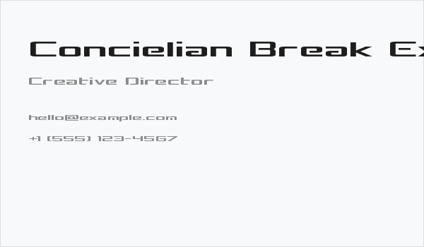 Concielian Break Expanded Business Card