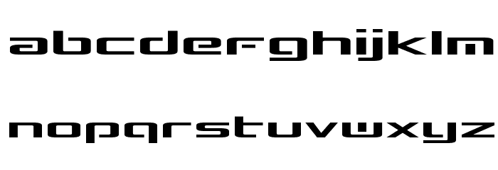 Concielian Break Expanded Font LOWERCASE