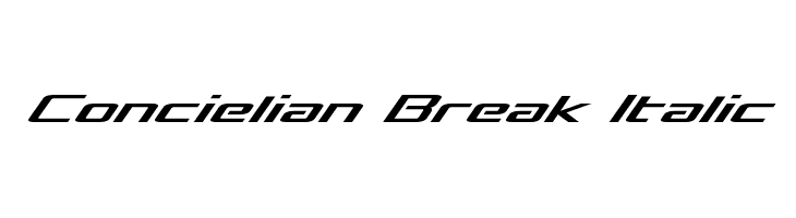 Concielian Break Italic Font