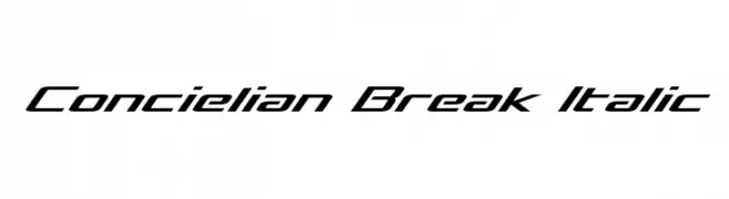 Concielian Break Italic  Frei Schriftart Herunterladen