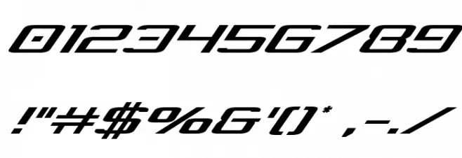 Concielian Break Italic Font Alte caractere