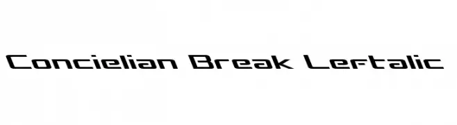 Concielian Break Leftalic  नि: शुल्क फ़ॉन्ट्स डाउनलोड