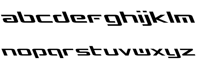 Concielian Break Leftalic Font LOWERCASE