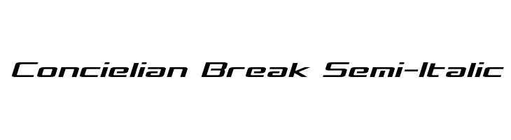 Concielian Break Semi-Italic  font caratteri gratis
