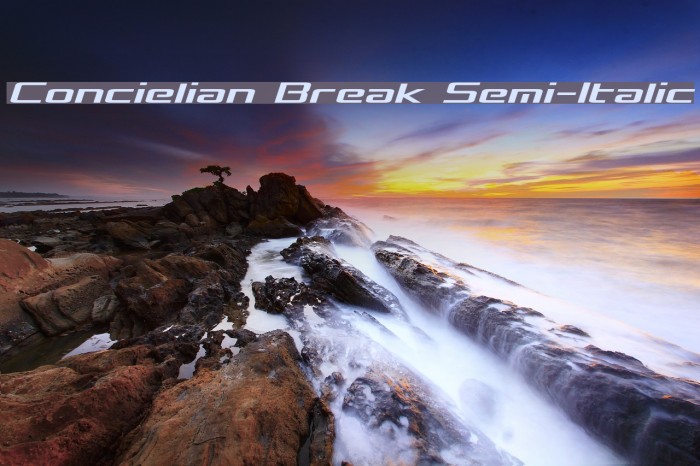 Concielian Break Semi-Italic Font examples