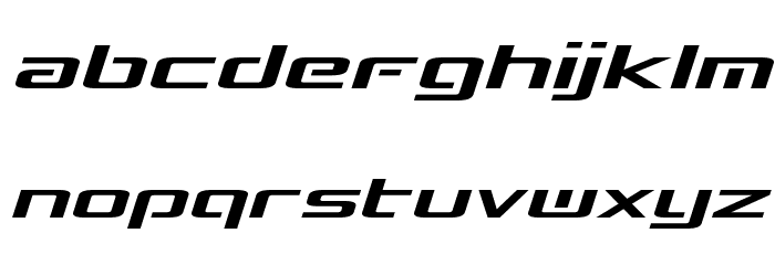 Concielian Break Semi-Italic Font LOWERCASE