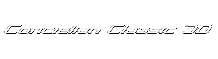 Concielian Classic 3D  font caratteri gratis