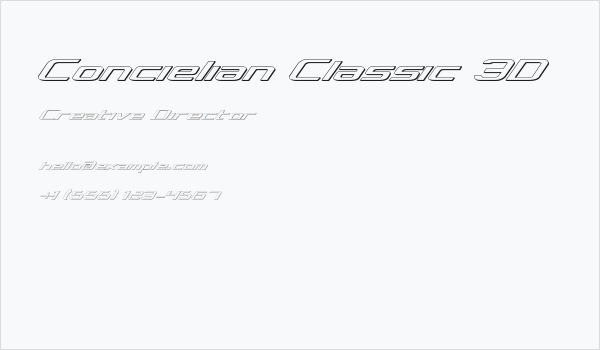 Concielian Classic 3D Business Card