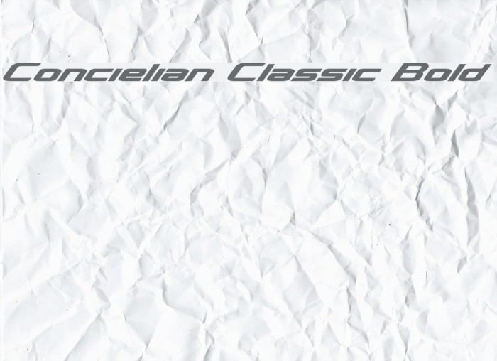 Concielian Classic Bold Font examples