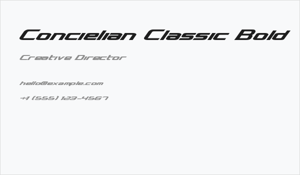 Concielian Classic Bold Business Card