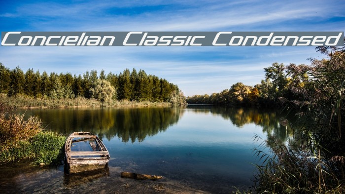 Concielian Classic Condensed Font examples