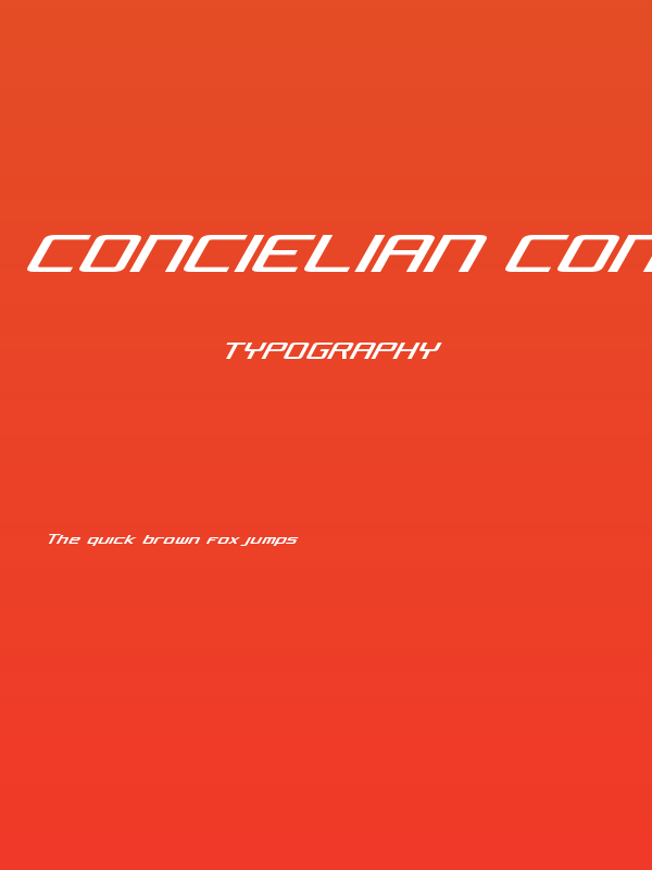 Concielian Condensed Italic Poster