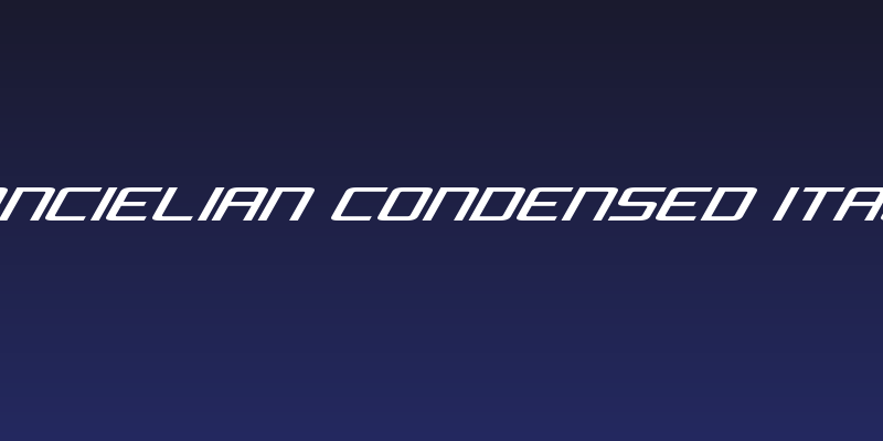 Concielian Condensed Italic Social Header