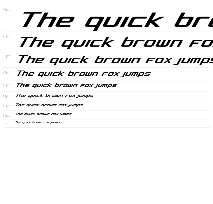 Concielian Condensed Italic Waterfall