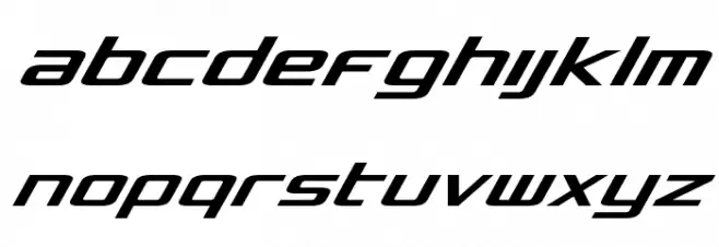 Concielian Condensed Italic Caratteri MINUSCOLO