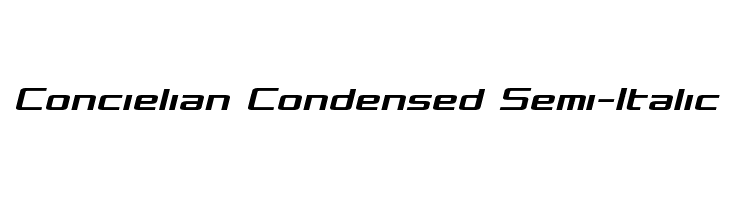 Concielian Condensed Semi-Italic  免费字体下载