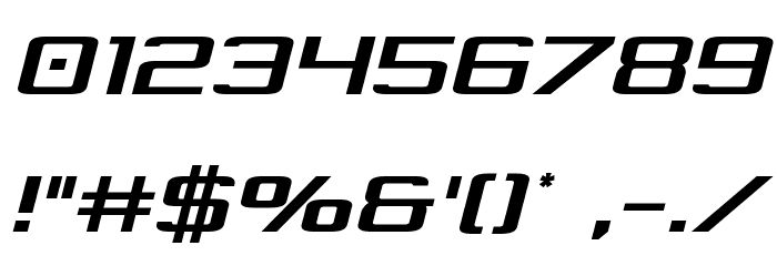 Concielian Condensed Semi-Italic Font OTHER CHARS