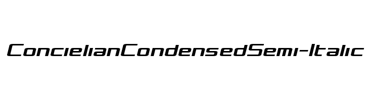Concielian Condensed Semi-Italic  Free Fonts Download