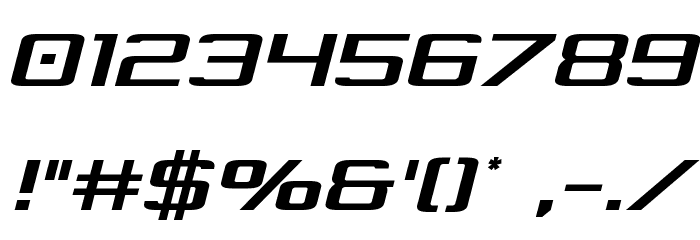 Concielian Condensed Semi-Italic Font OTHER CHARS