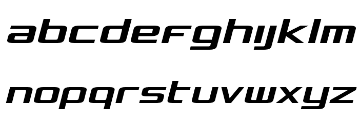 Concielian Condensed Semi-Italic Font LOWERCASE