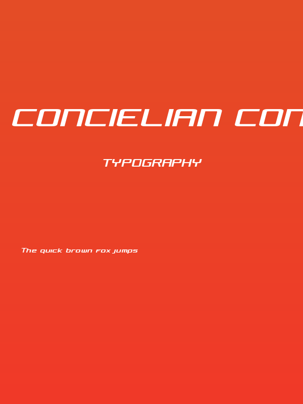 Concielian Condensed Semi-Italic Poster