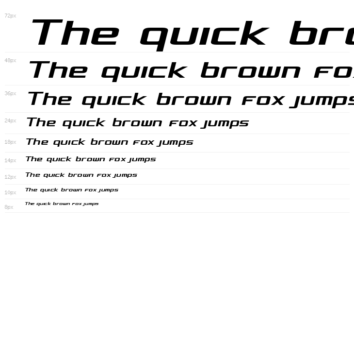 Concielian Condensed Semi-Italic Waterfall