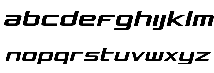 Concielian Condensed Semi-Italic Font LOWERCASE