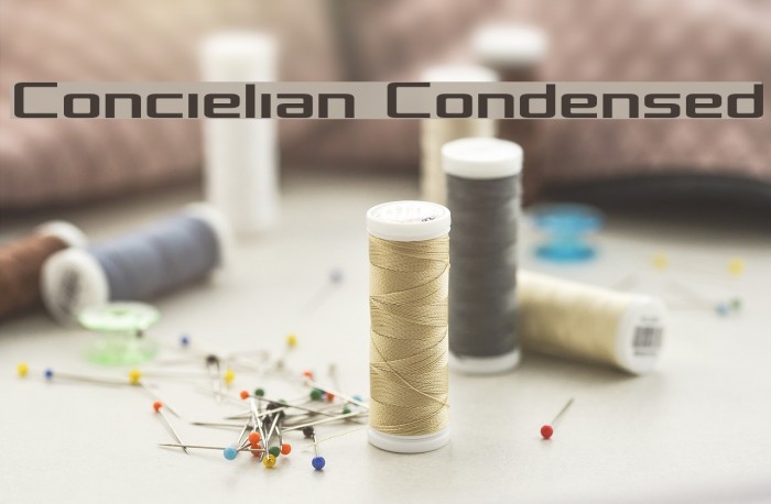 Concielian Condensed フォント examples