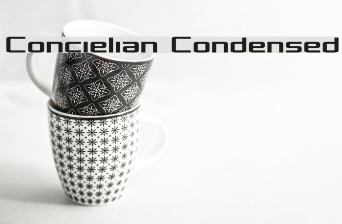 Concielian Condensed フォント examples