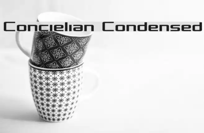 Concielian Condensed フォント examples