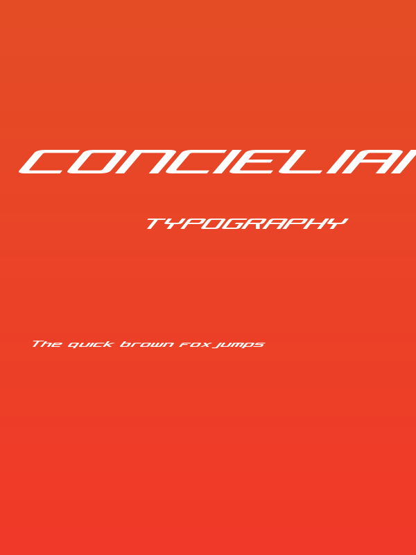 Concielian Expanded Italic Poster