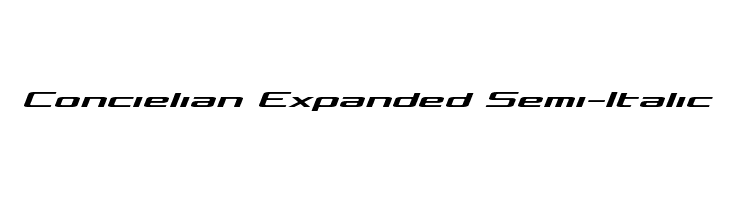 Concielian Expanded Semi-Italic Font