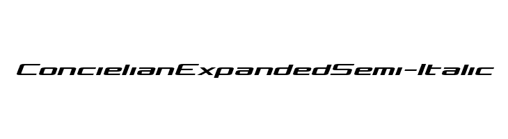 Concielian Expanded Semi-Italic  フリーフォントのダウンロード