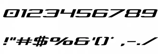 Concielian Expanded Semi-Italic Font OTHER CHARS