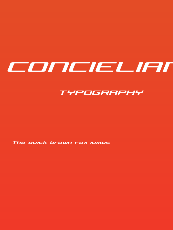 Concielian Expanded Semi-Italic Poster