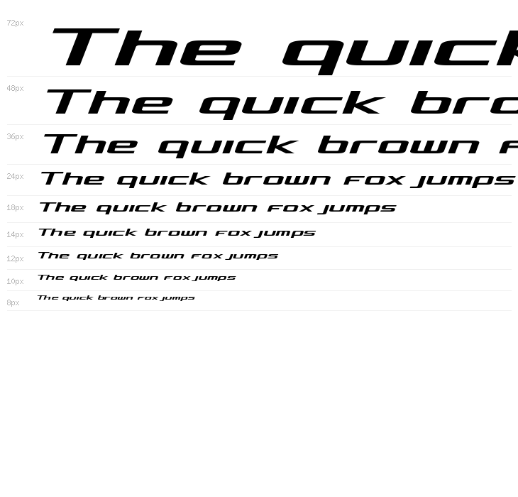 Concielian Expanded Semi-Italic Waterfall